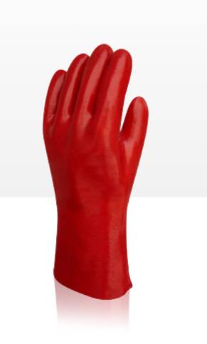 Guante Pvc Rojo Industrial,  Liviano - Largo 35 Cm. – T/10
