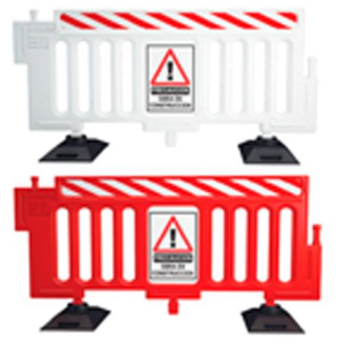 Valla Plastica Parra Seguridad Vial - Construido En Polietileno - Sistema De Encastre Por Bisagra Que Permite Giro A 180° - Sin Reflectivo