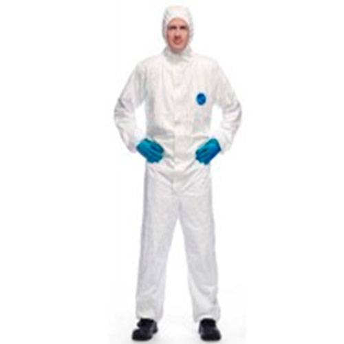 Mameluco Descartable De Polietileno, Laminado - Blanco  48 Gr/M 2 - Con Cierre -  Talle L