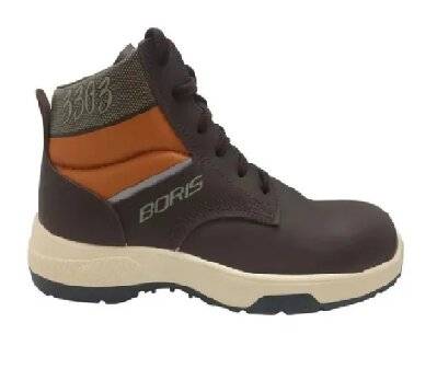 Botin Prusiano Acolchado - Cuero Flor - Color Marron - Suela Pu Bidensidad  - Art. 3303 - Talles 36 Al 47 - Marca Boris. | Boris