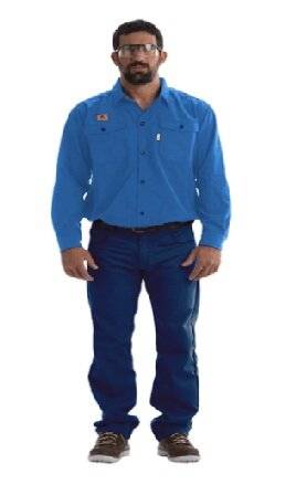 Pantalon Ignifugo C/ Bandas Reflectivas – Mod. 60%/Alg. 38%/Antiestatico/2%. - Gris Claro - 8 Oz/ Yd2 - Modelo Mod. 180 - Marca Geo Tex - Talle 38