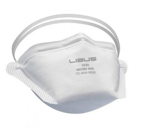 Mascarilla Descartable Para Particulas Plegable - N95 - Mod 3230. Marca Libus.