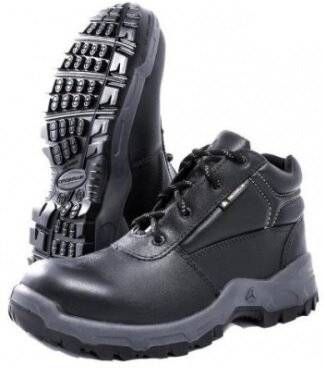 Botin Modelo Frances - Color Negro - Cuero Flor - Suela - Puntera De Acero -  Poliuretano Bidensidad - Marca Deltaplus. (Certificado Iram).  Talle 37