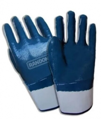 Guante Nitrilo Azul Corto Largo De Lona - Marca Randon.