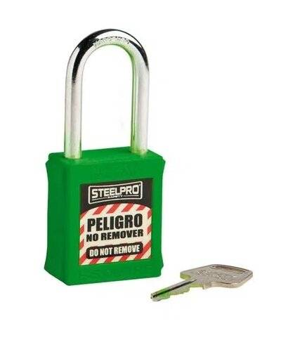 Candado De Bronce Color Verde - Arandela Chica - Art. X-05 - Marca Steelpro