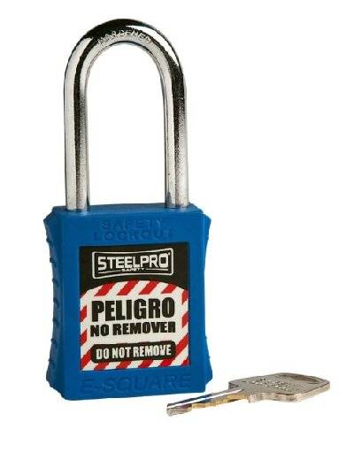 Candado De Bronce Color Azul - Arandela Chica - Art. X-05 - Marca Steelpro