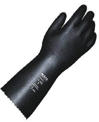 Guante De Neopreno Mapa Technic 450 - Neopreno Negro Flocado Pesado.  Largo 41 Cms -