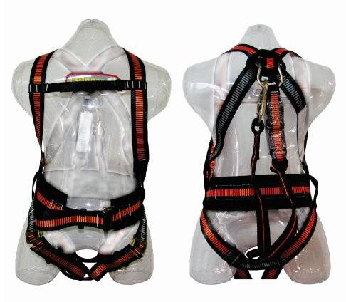 Arnes Anticaida, 1 Argolla  - Con Cabo De Vida Incorporado En Cinta Plana De 1,5 Mts. - Mosqueton De 18 Mm -