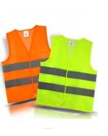 Chaleco Poliester - Color Naranja - Con Velcro – Talle Unico. Origen: Importado.