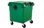 Contenedor Para Residuos Inyectado De 660 Lts. - Contenedor Plástico Inyectado En Pead Para Residuos De 120 Lts Con 2 - Ruedas Y Tapa Rebatible