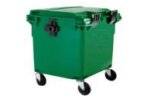 Contenedor Para Residuos Inyectado De 1100 Lts. - Contenedor Plástico Inyectado En Pead Para Residuos De 120 Lts Con 2 - Ruedas Y Tapa Rebatible