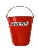 Balde Metalico Manija Movil 10 Lts Color Rojo, Con Calco Arena   Para Usos Varios, Arena, Absorbente. Art. 97656