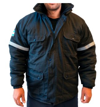 Campera Ignifuga C/Ref. Y Capucha Desmontable – 100% Algodón Retar. - Azul Marino - 6.80 Oz/ Yd2 Tela Cedrotech - Modelo Cteh - Marca Saavedra- Talle Xs