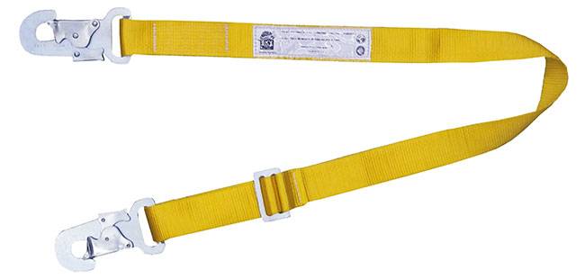 Cabo De Amarre Anticaidas De 1,5 Mt De Largo Con Cinta Plana Regulable Mosqueton Estampado De 18 Mm. - Sky10461Er