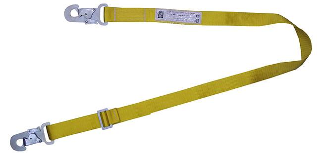 Cabo De Amarre Anticaidas De 2 Mt De Largo Con Cinta Plana Regulable Mosqueton Estampado De 18 Mm. - Sky10464Er.