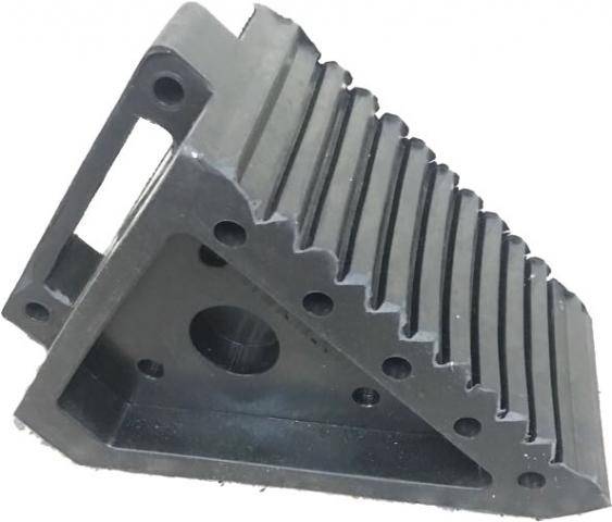 Calza Tipo Taco Para Rueda, De Goma Negro - Peso 2 Kilos - Sistema Antideslizante - Tipo Serrucho - Manija De Agarre Incorporada Apta  Multiples Rodados, Camion