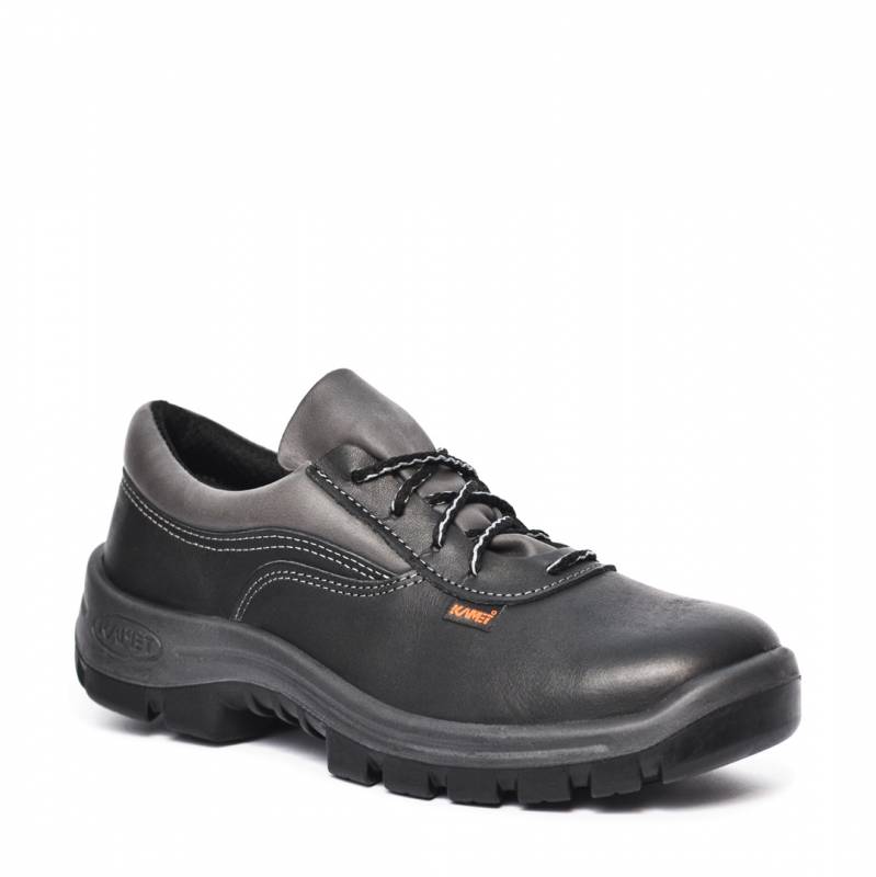 Zapato Frances - Cuero Flor - Puntera De Acero - Color Negro - Suela Poliuretano Bidensidad. Dielectrico - Art. 21000 -  T/35.