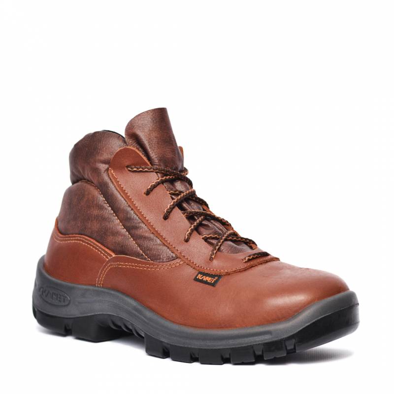 Botin Frances - Cuero Flor - Puntera De Acero - Color Marron - Suela Poliuretano Bidensidad. Dielectrico - T/35.