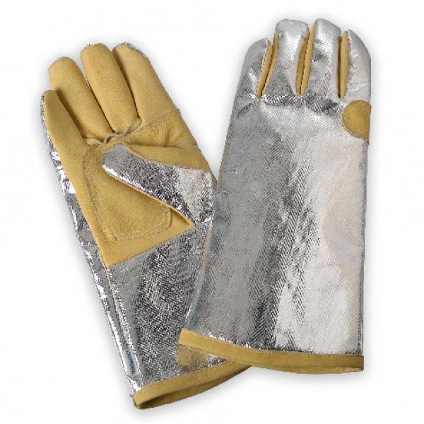 Guante Descarne Soldador , Interior Forrado,  Descarne/Aluminizado  Talle 10 - Marca Segod.