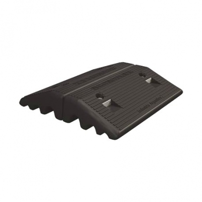Rampa De Pvc Flexible. Una Sola Pieza. Provisto De 6 Pasacables De Hasta  Ø 40 Mm En Su Base - Con Reflectivo - Altura: 9.5 Cm.