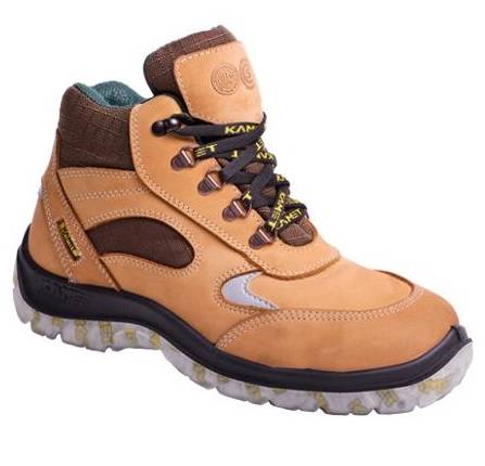 Botin Frances – Puntera De Acero – Cuero Nobuck Amarillo – Suela Leon   Traslucidad Bidensidad - Color Amarillo - T/35.