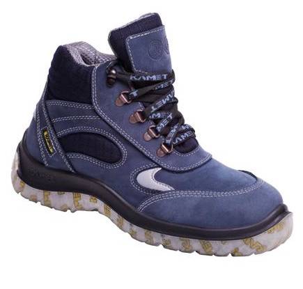 Botin Frances – Puntera De Acero – Cuero Nobuck Azul – Suela Leon   Traslucidad Bidensidad - Color Azul -  T/35.