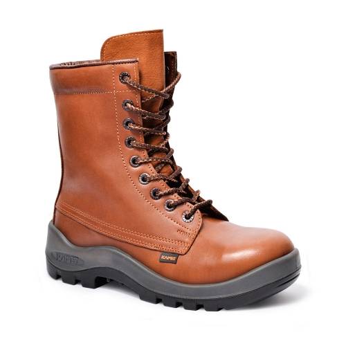 Borcegui – Cuero Napa Hidrofugado  – Puntera De Acero – Suela Bota 2.0 - Pu Bidensidad/ Goma - Color Marron - Resistente A Altas Temperaturas T/37