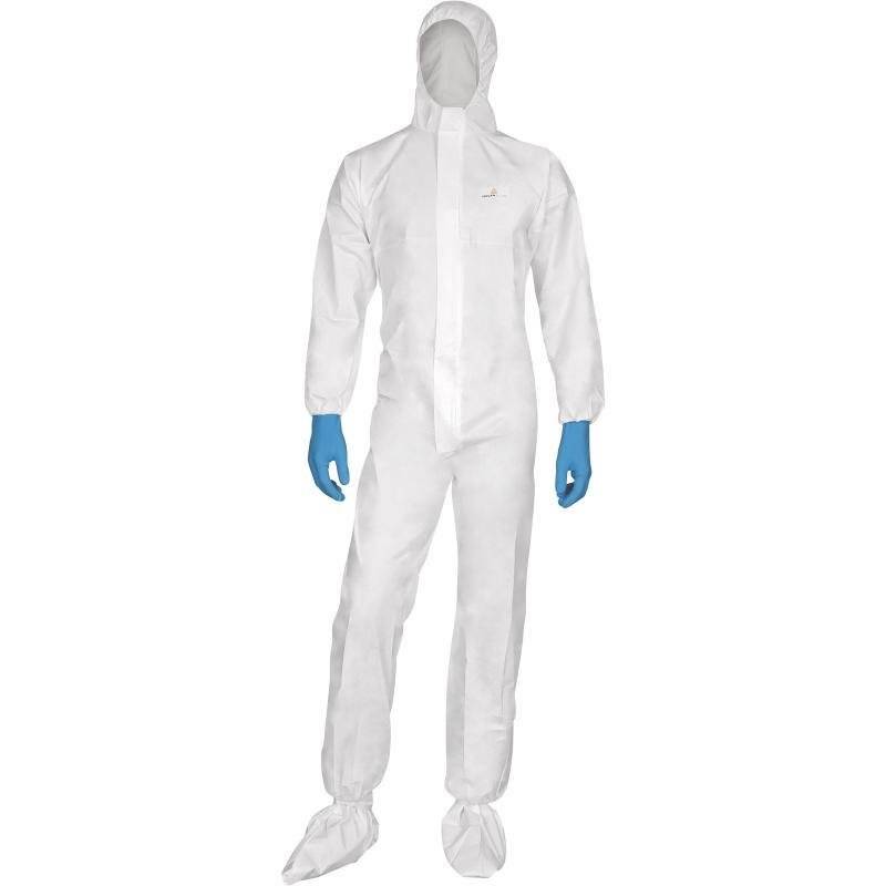 Mameluco  Deltatek® 5000 Con Capucha Antiestatico - Adhesivo En Solapa - Manga Con Puño Tejido De Algodón - Cierre Con Doble Cremallera - 63 Gr/M² -  Talle M. -