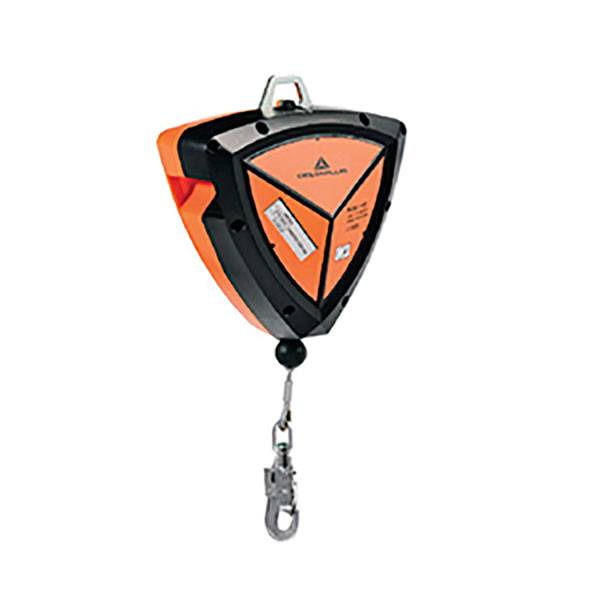 Dispositivo Anticaida Retractil - Cinta Plana De 25 Mm Con Amortiguador   Y Mosqueton Carabinero - Largo 8 Mt.