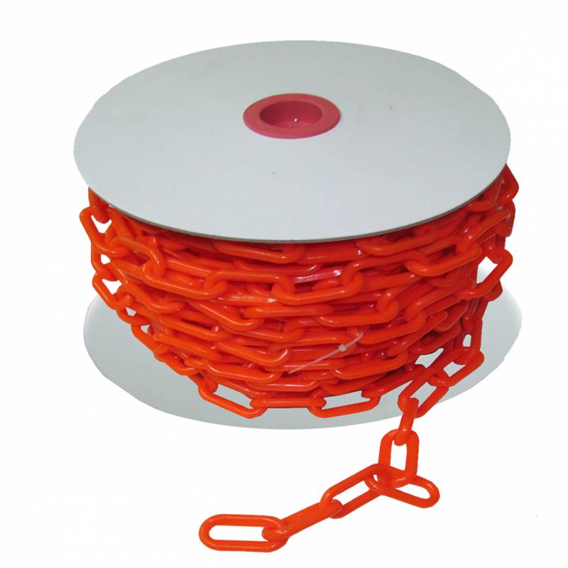 Cadena Plástica Naranja Fluor - Eslabon De De 0,8 Mm - Precio P/  Metro. Bolsa De 50 Mt De Largo. - Art. 02961