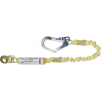 Cabo De Vida De Cinta De Kevlar De 1,5 Mts De Largo -  Regulable.   Mosquetón De 55 Mm -