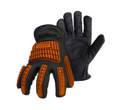 Guante Vaqueta Color Hidrofugado - Refuerzo Cadenero -  Proteccion Antigolpe Y Anticorte Tejido De Aramida - Cut  5 -  Art. Gv04H - T/11 Marca Segod.