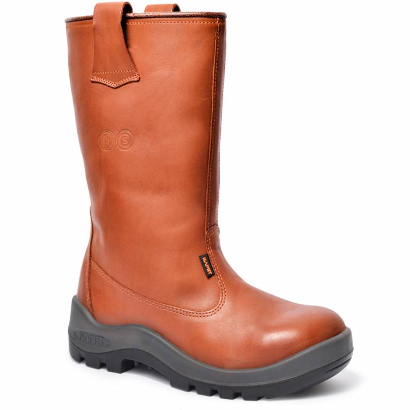 Bota Petrolera – Cuero Flor Hidrofugado – Puntera De Acero – Suela - Poliuretano Bidensidad - Color Marron T/37 Al 48