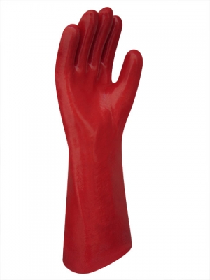 Guante Pvc Rojo Industrial,  Liviano - Largo 40 Cm. – T/10