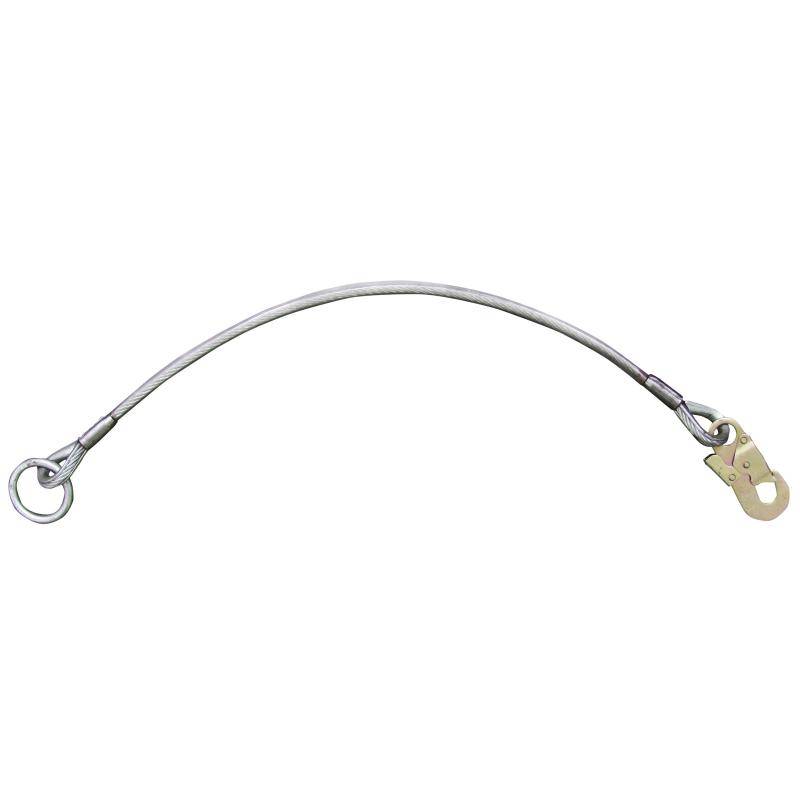 Conector De Anclaje En Cable De Acero De 8 Mm. Con Argolla + Argolla  1 Mt Largo -  Revestido Con Pvc - Art. Cor005