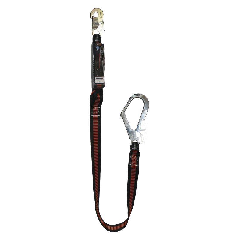 Cabo De Vida De Cinta  De 2 Mts De Largo - Regulable - Mosquetón  De 55 Mm. Con Amortiguador De Caida Art. Cv1020A. – Marca Eslingar.