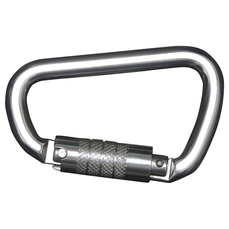 Mosqueton Carabinero  De 21 Mm. Tipo Pera Con Triple Traba En Aluminio.   Art. Mos-003.