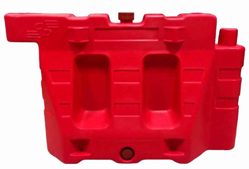 Canalizador  De Pvc  - Color Blanco O Rojo - 80 Cm Altura X 120 Cm Largo Peso 15 Kg. - Sin Reflectivo -Recargable -  Modelo Urbano.   Cod. 2701 - Marca Conoflex