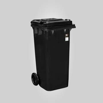 Contenedor Para Residuos Inyectado De 120 Lts. - Contenedor Plástico Inyectado En Pead Para Residuos De 120 Lts Con 2 - Ruedas Y Tapa Rebatible