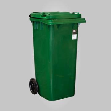 Contenedor Para Residuos Inyectado De 120 Lts. - Contenedor Plástico Inyectado En Pead Para Residuos De 120 Lts Con 2 - Ruedas Y Tapa Rebatible