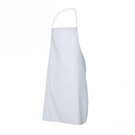 Delantal, Espesor 0.45 Mm, Largo 120 X 75 Cm.  - Color Blanco  (Pvc – Poliéster – Pvc). – Marca Work Safe.