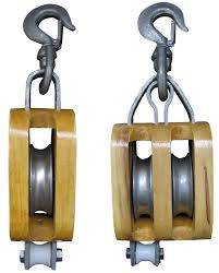 Moton Pasteca Doble De Madera Con Gancho Giratorio - Art. Mot003. Cmt 1133 Kg - Coeficiente De Seguridad 3