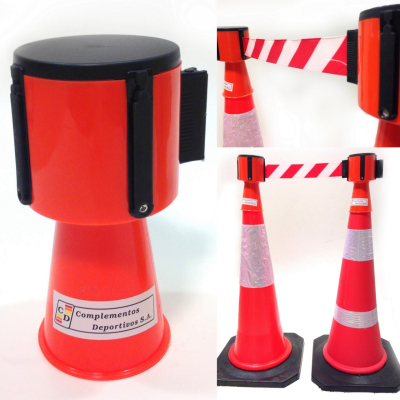 Dispositivo Retractil Para Cono - Color Rojo/Blanco - Art. Cd 7241 Rb Marca Cd.