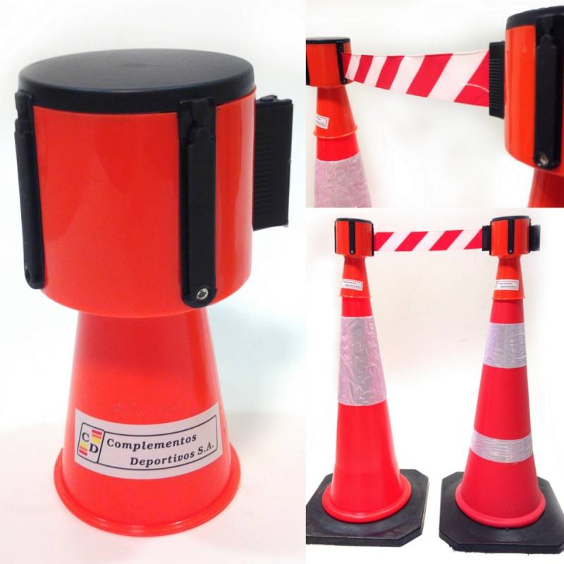 Dispositivo Retractil Para Cono - Color Rojo/Blanco - Art. Cd 7241 Rb Marca Cd.