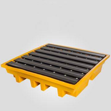 Pallet Antiderrame Para 4 Tambores De 200 Lts - Carga Máxima 1000 Kgs. Capacidad De Contención 240 Lts.