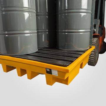 Pallet Antiderrame Para 4 Tambores De 200 Lts - Carga Máxima 2200 Kgs. /Capacidad De Contención240 Lts.