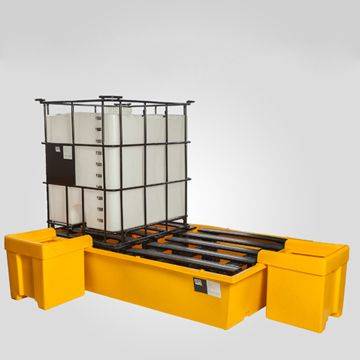 Batea Antiderrame Para 2 Cubitainers - Carga Máx. 1100 Kgs. / Capacidad De Contención 1100 Lts.
