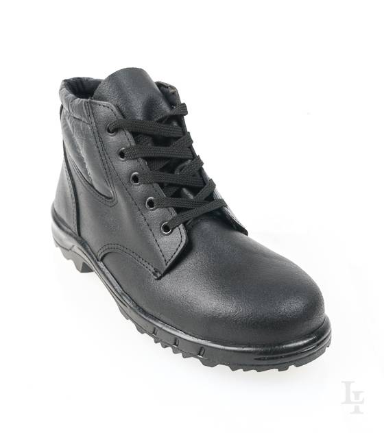 Botin De Seguridad Tipo Prusiano - P/Acero  - Suela Pvc Virgen - Cuero  Descarne - Color Negro -  - T/38.