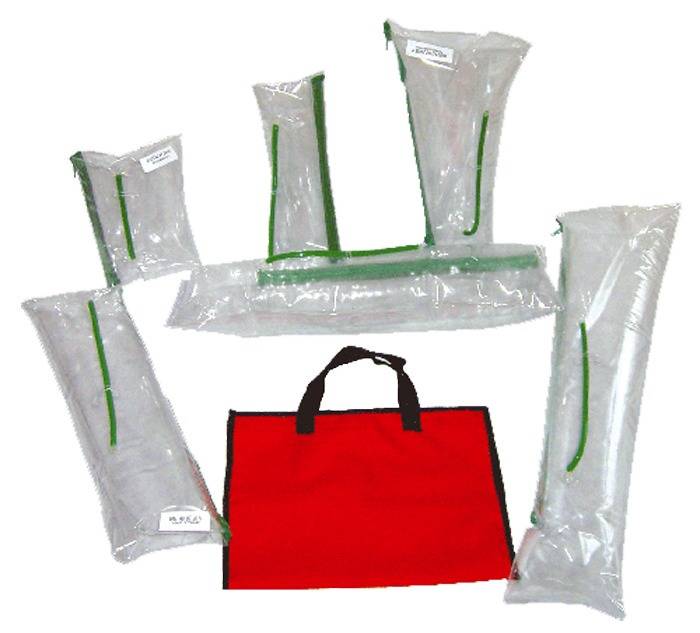 Kit De Férulas Inflables - Construidas En Pvc Flexible - Doble Sellado.  Con Válvula De Seguridad Para Inflado Son 6 Uni.