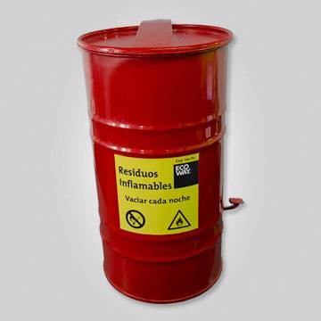 Recipiente Para Residuos Inflamables - Alto 815 Mm, Ancho 510 Mm, Profundidad 515 Mm - Capacidad  100 Lts.